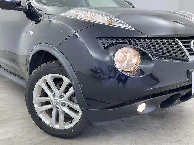 日産 ジューク 15RX タイプV 新潟県 2012(平24)年 7.2万km サファイアブラック 純正ナビ/Bluetooth/DVD/CD/バックカメラ/ビルトインETC/スペアキー1本/スマートキー/プッシュスタート/純正17インチアルミホイール/フロントフォグランプ/電動格納ミラー/革巻きステアリング/ISOFIX/取扱説明書