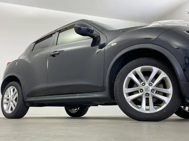 日産 ジューク 15RX タイプV 新潟県 2012(平24)年 7.2万km サファイアブラック 純正ナビ/Bluetooth/DVD/CD/バックカメラ/ビルトインETC/スペアキー1本/スマートキー/プッシュスタート/純正17インチアルミホイール/フロントフォグランプ/電動格納ミラー/革巻きステアリング/ISOFIX/取扱説明書