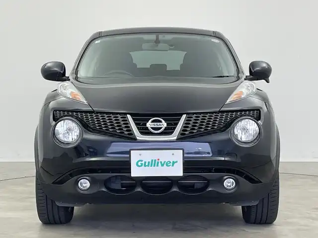 日産 ジューク 15RX タイプV 新潟県 2012(平24)年 7.2万km サファイアブラック 純正ナビ/Bluetooth/DVD/CD/バックカメラ/ビルトインETC/スペアキー1本/スマートキー/プッシュスタート/純正17インチアルミホイール/フロントフォグランプ/電動格納ミラー/革巻きステアリング/ISOFIX/取扱説明書