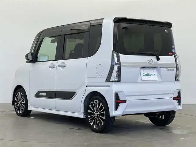 ダイハツ タント カスタム RS セレクション 富山県 2020(令2)年 1.4万km ブラックマイカメタリック/シャイニングホワイトパール 社外ナビ（AM/FM/DVD/BT/フルセグ）/バックカメラ/前後ドライブレコーダー/ETC/両側パワースライドドア/ハーフレザーシート/D/N席シートヒーター/衝突被害軽減システム/レーダークルーズコントロール/レーンキープアシスト/コーナーセンサー/横滑り防止装置/アイドリングストップ/純正アルミホイール/純正フロアマット/オートLEDライト/フォグライト/革巻きステアリング/ステアリングスイッチ/スマートキー/スペアキー