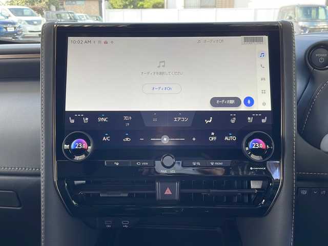 トヨタ アルファードハイブリット Z 愛知県 2025(令7)年 0.1千km プラチナホワイトパールマイカ ワンオーナー/14インチディスプレイオーディオプラス/【コネクティッドナビ対応・フルセグTV・AM/FM・USB入力・HDMI入力・AppleCarPlay・AndrodiAuto】/ETC2.0/左右独立ムーンルーフ/デジタルインナーミラー/パワーシート（前席）/・マイコンプリセットドライビングポジションシステム/助手席肩口パワーシートスイッチ/2列目エグゼクティブパワーシート/【パワーリクライニング・大型ヘッドレスト・快適温熱シート・充電用USB端子・パワーオットマン・折り畳み式サイドテーブル・大型アームレスト】/セーフティセンス（予防安全パッケージ）/【プリクラッシュセーフティ・レーントレーシングアシスト・レーンディパーチャーアラート・全車速追従機能付レーダークルーズコントロール・アダプティブハイビームシステム・ロードサインアシスト】/トヨタチームメイト/カラーヘッドアップディスプレイ/・タッチトレーサーオペレーション/ユニバーサルステップ/グローブボックス照明/おくだけ充電/床下透過表示機能付パノラミックビューモニター/3眼LEDヘッドライトランプ/新車保証書/スペアキー