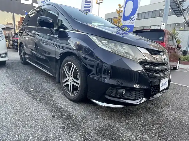 ホンダ オデッセイ 兵庫県 2014(平26)年 10.6万km プレミアムヴィーナスブラックP (株)IDOMが運営する【じしゃロン西宮店】の自社ローン専用車両になります。こちらは現金またはオートローンご利用時の価格です。自社ローンご希望の方は別途その旨お申付け下さい/＊両側パワースライドドア/＊プッシュスタート/＊純正ナビ/＊フルセグテレビ/＊バックカメラ/＊フリップダウンモニター/＊運転席パワーシート/＊CTBA