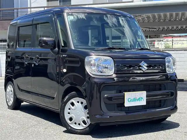 スズキ スペーシア HYBRID G 大阪府 2021(令3)年 5.4万km アーバンブラウンパールメタリック ワンオーナー/社外メモリーナビ・ワンセグTV・/　　CD・DVD・USB・SD/デュアルカメラブレーキサポート/ドライブレコーダー/スマートキー2個/電動格納ミラー/オートヘッドライト/アイドリングストップ/純正フロアマット/サイドドアバイザー