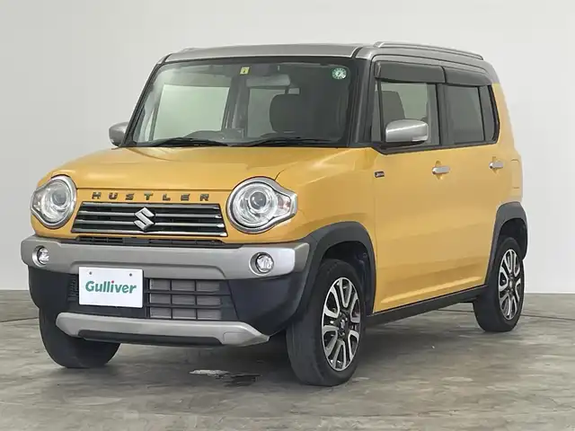 スズキ ハスラー Jスタイル Ⅲ 群馬県 2018(平30)年 5万km アクティブイエロー/スチールシルバー2トーン 社外７インチナビ　バックカメラ　ＨＩＤライト　ハーフレザーシート　シートヒーター　純正１５インチアルミホイール　ステアリングリモコン　コーナーセンサー　スマートキー　ＥＴＣ　ルーフレール　禁煙車