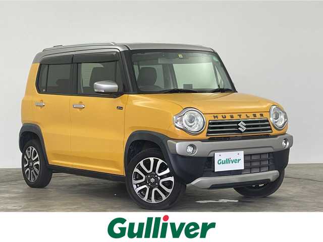 スズキ ハスラー Jスタイル Ⅲ 群馬県 2018(平30)年 5万km アクティブイエロー/スチールシルバー2トーン 社外７インチナビ　バックカメラ　ＨＩＤライト　ハーフレザーシート　シートヒーター　純正１５インチアルミホイール　ステアリングリモコン　コーナーセンサー　スマートキー　ＥＴＣ　ルーフレール　禁煙車