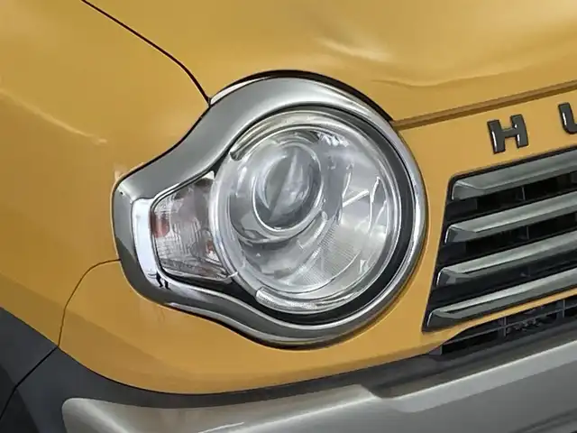 スズキ ハスラー Jスタイル Ⅲ 群馬県 2018(平30)年 5万km アクティブイエロー/スチールシルバー2トーン 社外７インチナビ　バックカメラ　ＨＩＤライト　ハーフレザーシート　シートヒーター　純正１５インチアルミホイール　ステアリングリモコン　コーナーセンサー　スマートキー　ＥＴＣ　ルーフレール　禁煙車