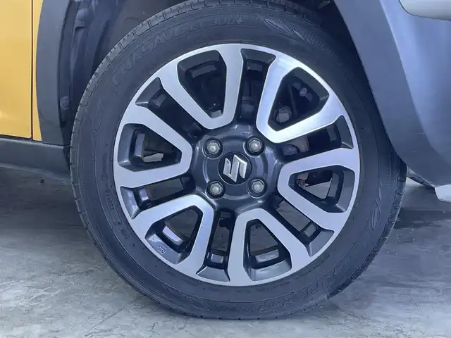 スズキ ハスラー Jスタイル Ⅲ 群馬県 2018(平30)年 5万km アクティブイエロー/スチールシルバー2トーン 社外７インチナビ　バックカメラ　ＨＩＤライト　ハーフレザーシート　シートヒーター　純正１５インチアルミホイール　ステアリングリモコン　コーナーセンサー　スマートキー　ＥＴＣ　ルーフレール　禁煙車