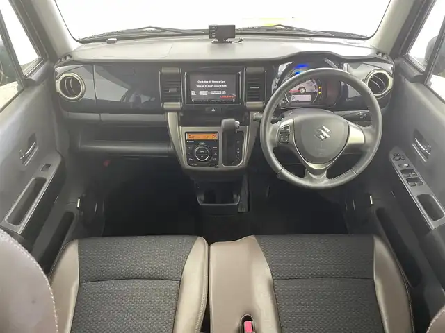 スズキ ハスラー Jスタイル Ⅲ 群馬県 2018(平30)年 5万km アクティブイエロー/スチールシルバー2トーン 社外７インチナビ　バックカメラ　ＨＩＤライト　ハーフレザーシート　シートヒーター　純正１５インチアルミホイール　ステアリングリモコン　コーナーセンサー　スマートキー　ＥＴＣ　ルーフレール　禁煙車