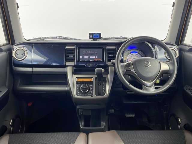 スズキ ハスラー Jスタイル Ⅲ 栃木県 2018(平30)年 5万km アクティブイエロー/スチールシルバー2トーン 社外ナビ/（）/バックカメラ/衝突軽減システム/車線逸脱抑制機能/横滑り防止/アイドリングストップ/ビルトインETC/前席シートヒーター/ハーフレザー/純正アルミホイール/社外フロアマット/電動格納ミラー/ステアリングスイッチ/ISOFIX/プッシュスタート/スマートキー