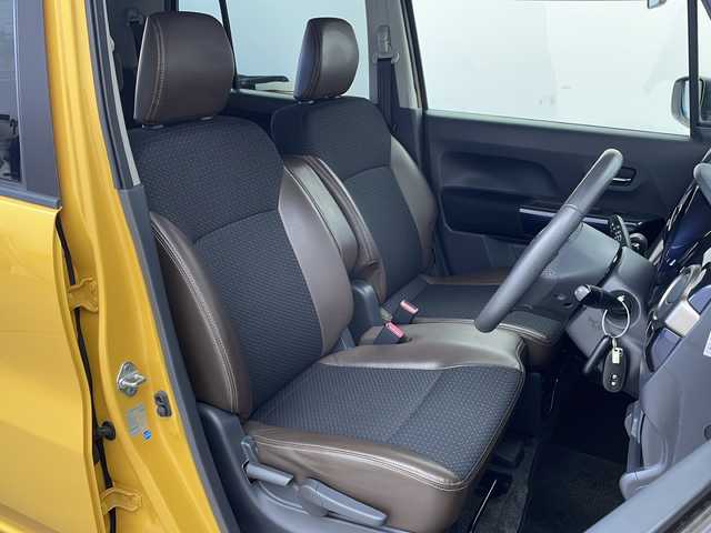 スズキ ハスラー Jスタイル Ⅲ 栃木県 2018(平30)年 5万km アクティブイエロー/スチールシルバー2トーン 社外ナビ/（）/バックカメラ/衝突軽減システム/車線逸脱抑制機能/横滑り防止/アイドリングストップ/ビルトインETC/前席シートヒーター/ハーフレザー/純正アルミホイール/社外フロアマット/電動格納ミラー/ステアリングスイッチ/ISOFIX/プッシュスタート/スマートキー