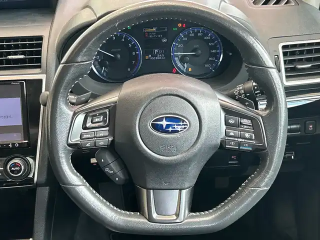 スバル レヴォーグ 1．6GT アイサイト 埼玉県 2017(平29)年 10.3万km ラピスブルーP ワンオーナー/取扱説明書/記録簿/保証書/純正SDナビ/　BT/iPod/AUX/フルセグTV/DVD/ETC/クルーズコントロール/ボタン式格納リアシート/電動リアゲート/AWD/MTモード付/運転席、助手席シートヒーター/運転席パワーシート/純正LEDヘッドライト/前後コーナーセンサー