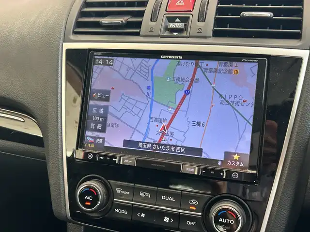 スバル レヴォーグ 1．6GT アイサイト 埼玉県 2017(平29)年 10.3万km ラピスブルーP ワンオーナー/取扱説明書/記録簿/保証書/純正SDナビ/　BT/iPod/AUX/フルセグTV/DVD/ETC/クルーズコントロール/ボタン式格納リアシート/電動リアゲート/AWD/MTモード付/運転席、助手席シートヒーター/運転席パワーシート/純正LEDヘッドライト/前後コーナーセンサー