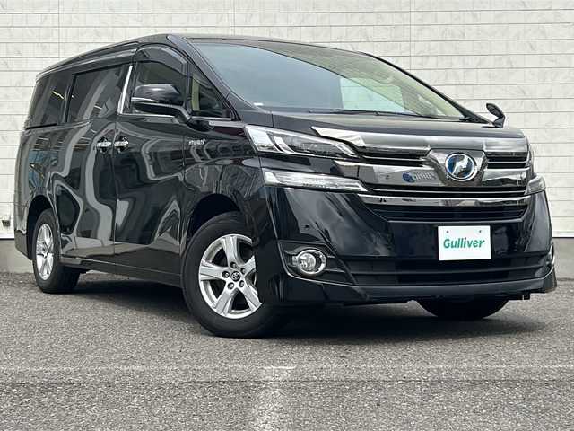 トヨタ ヴェルファイア ハイブリット X 福島県 2015(平27)年 6万km ブラック ４WD 純正ナビ　バックＣ　フリップダウン　７人乗り　フルセグ　ＢＴ　電子Ｐ　オートホールド　ビルトインＥＴＣ　ステリモ　クルコン　スペアキー　ＥＶモード　片側パワスラ　ＬＥＤヘッドライト　フォグ　取説