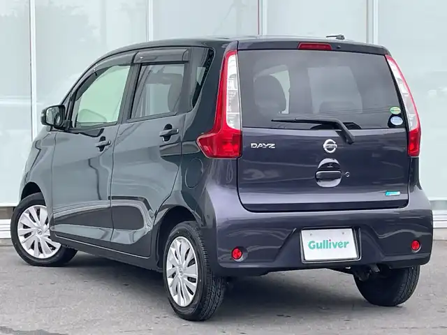 日産 デイズ X 神奈川県 2014(平26)年 4.8万km プレミアムパープルP 純正ＳＤナビ（MP314D-W）/フルセグ/Bluetooth/CD/DVD/全周囲カメラ/KEIYO製前後ドライブレコーダー（AN-R085）/プッシュスタート/スマートキー/スペアキー/純正フロアマット/アイドリングストップ/電動格納ミラー/ドアバイザー/保証書/取扱説明書/記録簿