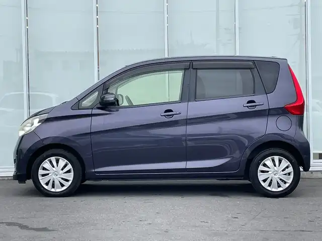 日産 デイズ X 神奈川県 2014(平26)年 4.8万km プレミアムパープルP 純正ＳＤナビ（MP314D-W）/フルセグ/Bluetooth/CD/DVD/全周囲カメラ/KEIYO製前後ドライブレコーダー（AN-R085）/プッシュスタート/スマートキー/スペアキー/純正フロアマット/アイドリングストップ/電動格納ミラー/ドアバイザー/保証書/取扱説明書/記録簿