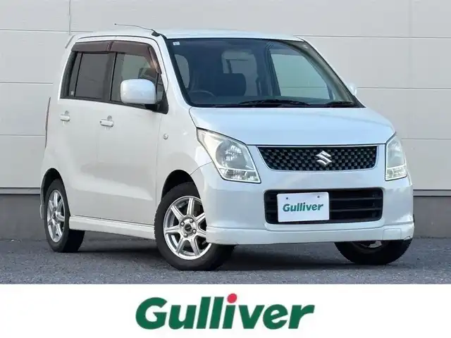 スズキ ワゴンＲ FT－LTD 茨城県 2009(平21)年 13万km パールホワイト 純正カーオーディオ/　(AM/FM/CD)/社外エアロ/　(フロント/サイド/リア/リアアンダー)/社外アルミホイール/ベンチシート/スマートキー/パワーステアリング/Wエアバック/社外フロアマット