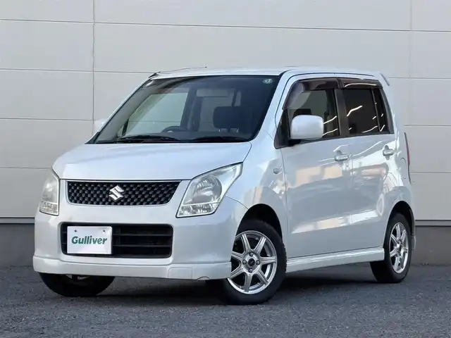 スズキ ワゴンＲ FT－LTD 茨城県 2009(平21)年 13万km パールホワイト 純正カーオーディオ/　(AM/FM/CD)/社外エアロ/　(フロント/サイド/リア/リアアンダー)/社外アルミホイール/ベンチシート/スマートキー/パワーステアリング/Wエアバック/社外フロアマット