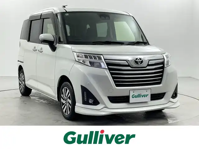 トヨタ ルーミー カスタムG 福井県 2019(令1)年 2.2万km パールホワイトⅢ Panasonicナビ　/CD/DVD/Bluetooth/フルセグ/両側パワースライドドア/スマートアシスト/・衝突警報機能/・ブレーキ制御付誤発進抑制機能/・車線逸脱警報機能/・クルーズコントロール/・オートライト/バックカメラ/シートヒーター/前後ドラレコ/LEDヘッドライト/ETC/フォグランプ