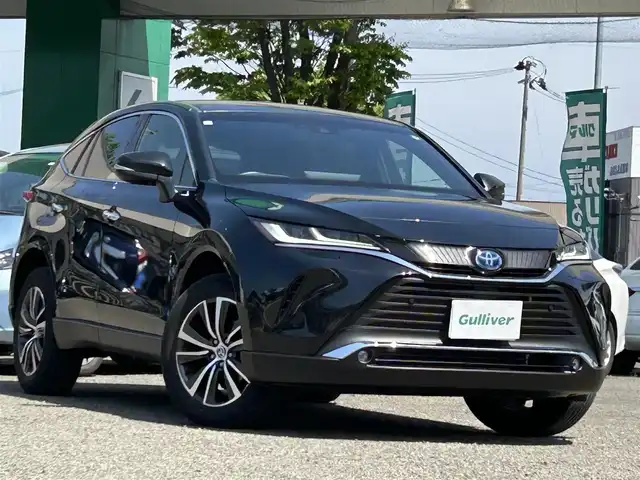 トヨタ ハリアー ハイブリッド G レザーパッケージ 宮城県 2020(令2)年 2.7万km プレシャスブラックパール /ワンオーナー//デジタルインナーミラー//純正メモリナビ（フルセグＴＶ，ＡＭ，ＦＭ，ＢＴ，Ｍｉｒａｃａｓｔ）//衝突被害軽減システム//ブラインドスポットモニター//クリアランスソナー//バックモニター//オートアラーム//レーダークルーズコントロール//ETC//パワーシートD席・N席//オートマチックハイビームスイッチ//ハンドルヒーター//アイドリングストップ//パワーバックドア//プッシュスタート//レーダーディパーチャーアラート//車両接近通報一時停止スイッチ//純正フロアマット//USBポート//トヨタSOSボタン//純正AWスタッドレスタイヤ積込