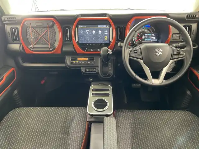 スズキ ハスラー HYBRID X ターボ 栃木県 2020(令2)年 3.4万km アクティブイエロー/ホワイト2トーンルーフ 4WD/ターボ/ルーフキャリア/バックラダー/オールテレーンタイヤ/ルーフトップライティング/DEAN製アルミホイール/純正ナビ/(フルセグTV・Bluetooth・CD・DVD・USB)/全方位カメラ/バックカメラ/スズキセーフティサポート/ ・衝突軽減ブレーキ/ ・レーンキープアシスト/ ・アダプティブクルーズコントロール/パドルシフト/ETC/LEDヘッドライト/オートライト/ダウンヒルアシストコントロール/純正フロアマット/後方コーナーセンサー
