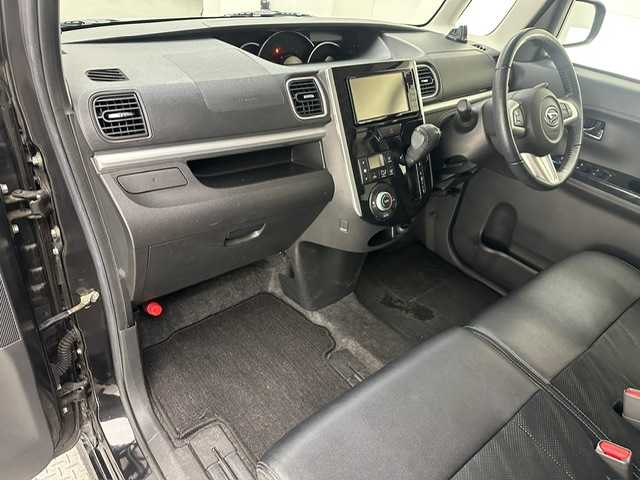 ダイハツ タント カスタム RS トップED SA Ⅲ 兵庫県 2016(平28)年 6.4万km ブラックマイカメタリック 社外SDナビ/フルセグ CD DVD BT MSV/バックカメラ/両側パワースライドドア/ハーフレザーシート/シートヒーター/衝突軽減ブレーキ/レーンキープアシスト/コーナーセンサー/ドライブレコーダー/ETC/LEDヘッドライト/オートライト/オートハイビーム/スマートキー/スペアキー