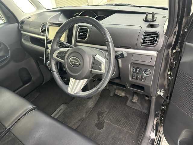 ダイハツ タント カスタム RS トップED SA Ⅲ 兵庫県 2016(平28)年 6.4万km ブラックマイカメタリック 社外SDナビ/フルセグ CD DVD BT MSV/バックカメラ/両側パワースライドドア/ハーフレザーシート/シートヒーター/衝突軽減ブレーキ/レーンキープアシスト/コーナーセンサー/ドライブレコーダー/ETC/LEDヘッドライト/オートライト/オートハイビーム/スマートキー/スペアキー