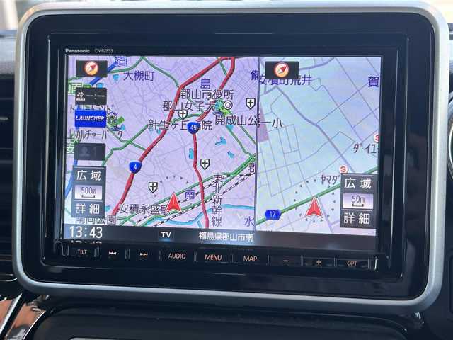 スズキ スペーシア カスタム HYBRID XS 福島県 2020(令2)年 1.1万km ムーンライトバイオレットPM 4WD/デュアルカメラブレーキサポート/純正8インチSDナビ/　【フルセグ/CD/DVD/BT/SD/USB/MSV】/バックカメラ/全周囲カメラ/ステアリングスイッチ/両側パワースライドドア/前席シートヒーター/ハーフレザーシート/ベンチシート/ヘッドアップディスプレイ/パーキングアシスト/レーンキープアシスト/コーナーセンサー/横滑り防止機能/アイドリングストップ/純正フロアマット/純正ドアバイザー/LEDヘッドライト（AUTO機能付き）/　・フォグランプ/リアサンシェード/リアサーキュレーター/シートバックテーブル/スペアキー×１