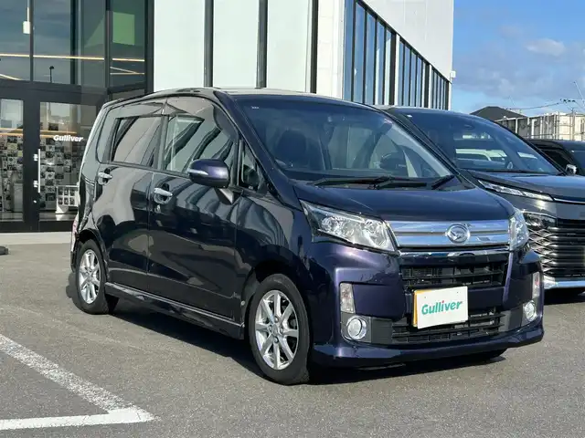 ダイハツ ムーヴ カスタム X 石川県 2014(平26)年 10万km アーバンナイトブルークリスタルメタリック ワンオーナー/SDナビ/フルセグテレビ/DVD再生機能有り/スマートキー/プッシュスタート/オートライト/ETC