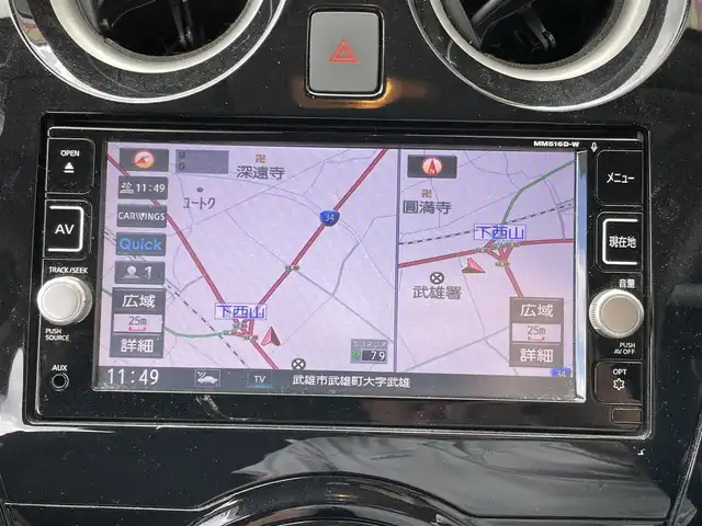 日産 ノート e－パワー X 佐賀県 2016(平28)年 5.4万km プレミアムコロナオレンジ インテリジェントルームミラー　/エマージェンシーブレーキ　/ソナー　/純正SDナビ　/・アラウンドビューモニター　/・フルセグTV/BT/CD/DVD　/純正ドライブレコーダー　/ETC　/LEDヘッドライト　/オートライト/ステアリングスイッチ/スペアキー×1/取扱説明書/保証書