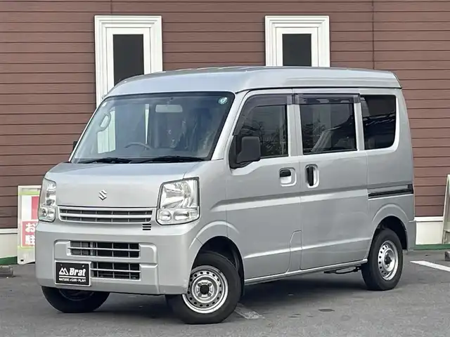 スズキ エブリイ PC 栃木県 2016(平28)年 9.9万km シルキーシルバーメタリック ハイルーフ/サイドバイザー/MTモード付AT/フロアマット/スピーカーなし