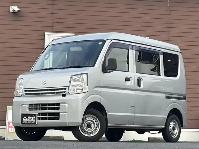 スズキ エブリイ PC 栃木県 2016(平28)年 9.9万km シルキーシルバーメタリック ハイルーフ/サイドバイザー/MTモード付AT/フロアマット/スピーカーなし