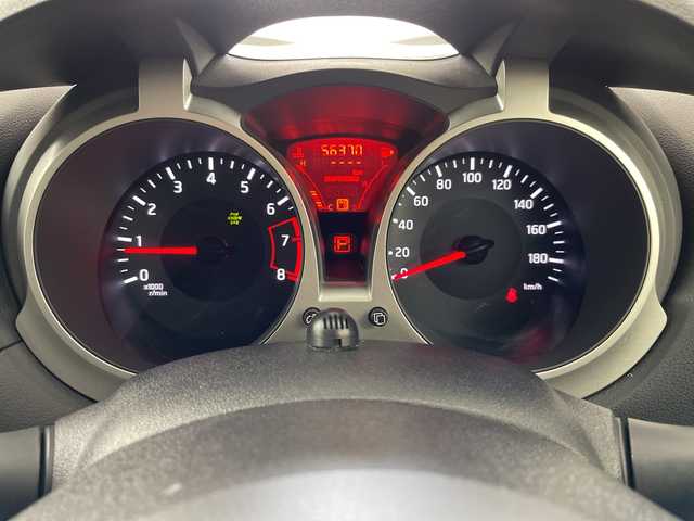 日産 ジューク 16GT FOUR 道央・札幌 2014(平26)年 5.7万km ダークメタルグレー ・切り替え４WD/・ターボ/・純正ナビ/・AM/FM/SD/CD/・フルセグTV/・バックカメラ/・MTモード付AT/・HIDオートライト/・スマートキー/・プッシュスタート/・ライトレベライザー/・横滑り防止装置/・盗難防止装置/・社外アルミホイール/・電動格納ミラー