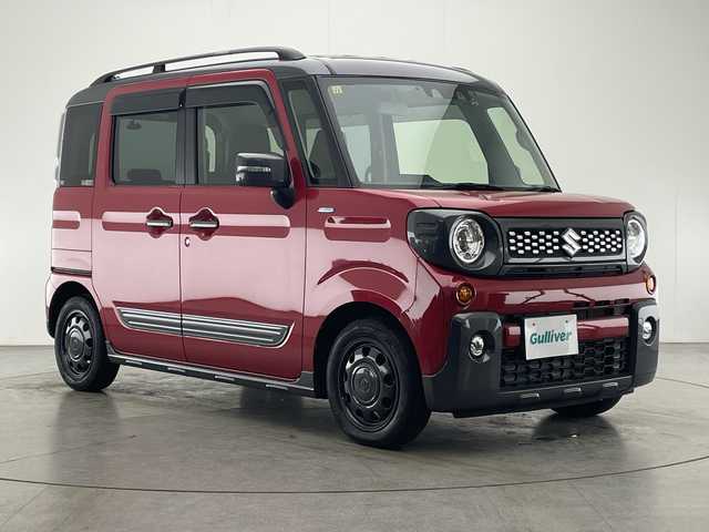 スズキ スペーシア ギア HYBRID XZターボ 宮崎県 2020(令2)年 5.8万km フェニックスレッドパール/ガンメタリック2トーンルーフ 禁煙車/衝突被害軽減ブレーキ/社外ナビTV/（CN-RZ753W/CD/DVD/Bluetooth/フルセグTV)/純正ドライブレコーダー/純正ビルトインETC/純正LEDオートライト/純正LEDフォグ/純正セキュリティアラーム/純正フロアマット/両側電動スライドドア/エネチャージ/アダプティブクルーズコントロール/レーンディパーチャーアラート/オートマチックハイビーム/クリアランスソナー/パドルシフト/前席シートヒーター/オートエアコン/ウインカードアミラー/スマートキー/プッシュエンジンスタート/スペアキー