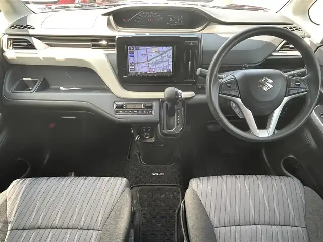 スズキ ソリオ HV MX 島根県 2021(令3)年 3.8万km メロウディープレッドパール 純正ＳＤナビ　/フルセグTV　/ＤＶＤ再生　/Ｂｌｕｅｔｏｏｔｈ接続　/バック／サイド／全方位カメラ　/前方ドライブレコーダー　/ＥＴＣ　/アダプティブクルーズコントロール　/片側パワースライドドア　/前後コーナーセンサー/アイドリングストップ/衝突軽減ブレーキ/横滑り防止装置/レーンキープアシスト　/スマートキー　/プッシュスタート　/純正１５インチアルミホイール　/純正フロアマット