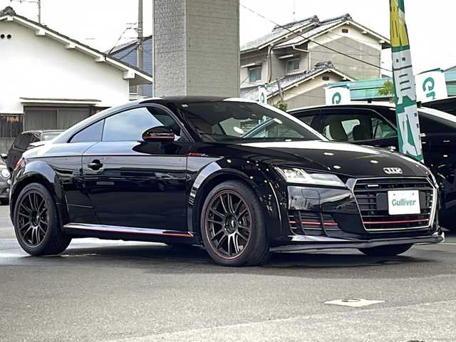 アウディ ＴＴクーペ 2．0 TFSI クワトロ 愛媛県 2017(平29)年 3.4万km 黒 アウディバーチャルコックピット/純正メモリナビ /・フルセグTV/・Bluetooth接続/・CD/DVD/・AM/FM/ビルトインETC/バックカメラ/レザーシート /前席パワーシート/前後ドライブレコーダー/電動ウィング/コーナーセンサー/パーキングアシスト/ブラインドスポットモニター/パドルシフト/クルーズコントロール/社外レーダー/LEDヘッドライト/スペアキー