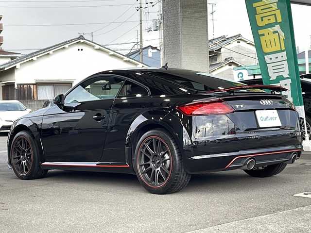 アウディ ＴＴクーペ 2．0 TFSI クワトロ 愛媛県 2017(平29)年 3.4万km 黒 アウディバーチャルコックピット/純正メモリナビ /・フルセグTV/・Bluetooth接続/・CD/DVD/・AM/FM/ビルトインETC/バックカメラ/レザーシート /前席パワーシート/前後ドライブレコーダー/電動ウィング/コーナーセンサー/パーキングアシスト/ブラインドスポットモニター/パドルシフト/クルーズコントロール/社外レーダー/LEDヘッドライト/スペアキー