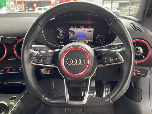 アウディ ＴＴクーペ 2．0 TFSI クワトロ 愛媛県 2017(平29)年 3.4万km 黒 アウディバーチャルコックピット/純正メモリナビ /・フルセグTV/・Bluetooth接続/・CD/DVD/・AM/FM/ビルトインETC/バックカメラ/レザーシート /前席パワーシート/前後ドライブレコーダー/電動ウィング/コーナーセンサー/パーキングアシスト/ブラインドスポットモニター/パドルシフト/クルーズコントロール/社外レーダー/LEDヘッドライト/スペアキー