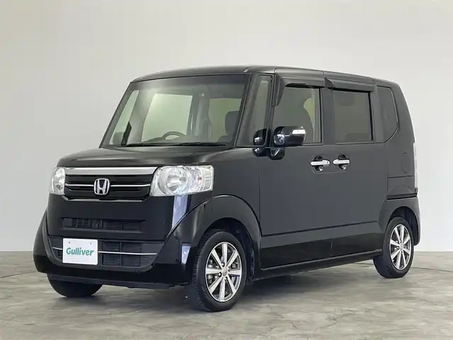 ホンダ Ｎ ＢＯＸ G SSパッケージ 群馬県 2017(平29)年 1.3万km クリスタルブラックパール 純正７型ナビ　バックカメラ　片側パワースライドドア　前席シートヒーター　　ビルトインＥＴＣ　社外１４インチアルミホイール　ＡＢＳ　横滑り防止装置　アイドリングストップ　プッシュスタート　禁煙車