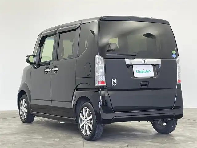 ホンダ Ｎ ＢＯＸ G SSパッケージ 群馬県 2017(平29)年 1.3万km クリスタルブラックパール 純正７型ナビ　バックカメラ　片側パワースライドドア　前席シートヒーター　　ビルトインＥＴＣ　社外１４インチアルミホイール　ＡＢＳ　横滑り防止装置　アイドリングストップ　プッシュスタート　禁煙車