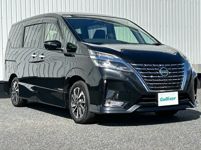 日産 セレナ ハイウェイスター V 千葉県 2020(令2)年 7.1万km ダイヤモンドブラック 純正10インチSDナビ/(フルセグ/FM/AM/CD/DVD/Bluetooth)/バックカメラ/衝突被害軽減システム/車線逸脱警報/クルーズコントロール/両側パワースライドドア/横滑り防止装置/ETC/ドライブレコーダー/アイドリングストップ/LEDヘッドライト/フォグランプ/オートライト/ウィンカーミラー/電動格納ミラー/純正16インチAW/禁煙車/プッシュスタート/スマートキー/フロアマット/ドアバイザードアバイザー