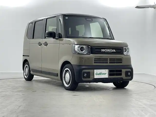 ホンダ Ｎ ＢＯＸ JOY ターボ 福井県 2024(令6)年 0.1万km 茶 ホンダコネクトナビSPパッケージ/マルチビューカメラシステム/プッシュスタート/スマートキー/スペアキー（1本）/クルーズコントロール（追従有）/ハーフレザー/両席シートヒーター/両側パワースライドドア/純正ホイールキャップ/LEDヘッドライト/フロントフォグ/ホンダセンシング/・ABS/・横滑り防止装置/・盗難防止装置