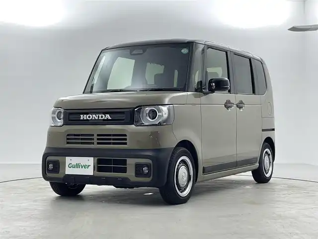 ホンダ Ｎ ＢＯＸ JOY ターボ 福井県 2024(令6)年 0.1万km 茶 ホンダコネクトナビSPパッケージ/マルチビューカメラシステム/プッシュスタート/スマートキー/スペアキー（1本）/クルーズコントロール（追従有）/ハーフレザー/両席シートヒーター/両側パワースライドドア/純正ホイールキャップ/LEDヘッドライト/フロントフォグ/ホンダセンシング/・ABS/・横滑り防止装置/・盗難防止装置