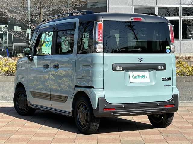 スズキ スペーシア ギア HYBRID XZ 広島県 2020(令2)年 2.7万km オフブルーメタリック/ガンメタリック2トーンルーフ デュアルセンサーブレーキサポート/純正ナビゲーション/型番：AVIC-RWS901II/【CD/DVD/SD/USB/BT/TV】/両側パワースライドドア/前席シートヒーター/LEDオートライト/LEDフォグランプ/リアサーキュレーター/リアドアサンシェード/シートバックテーブル/純正フロアマット/純正ドアバイザー
