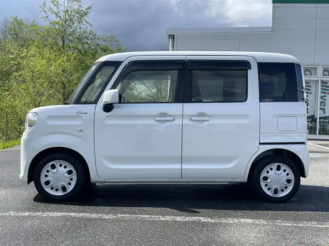 スズキ スペーシア HYBRID X 青森県 2018(平30)年 5.8万km ピュアホワイトP 4WD/社外SDナビ/　 CD/DVD/BT/SD/フルセグTV/バックカメラ/両側パワースライドドア/オートライト/シートヒーター/アイドリングストップ/スマートキー