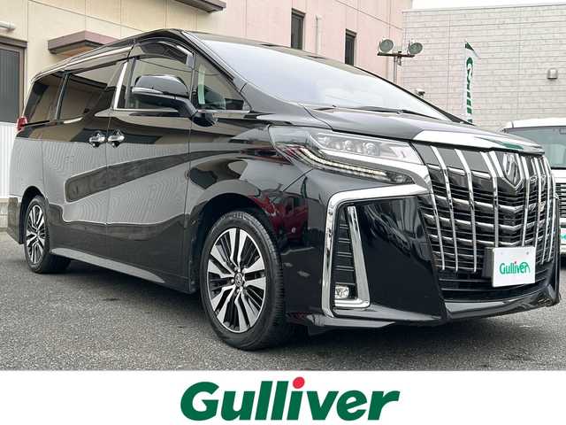 トヨタ アルファード S Cパッケージ 岡山県 2021(令3)年 9.9万km ブラック 登録時走行距離98955キロ/純正10.5インチナビ/(AM/FM/TV/DISC/Bluetooth)/純正12.1インチフリップダウンモニター/JBLプレミアムサウンド/Toyota Safety Sense/・プリクラッシュセーフティ/・レーンディパーチャーアラート/・レーダークルーズコントロール/・オートマチックハイビーム/アラウンドビューモニター/ブラインドスポットモニター/両側パワースライドドア/デジタルインナーミラー/パワーシート（全席）/シートヒーター(D+N席)/エアシート(D+N席)/シートメモリー(D席)/ETC2.0/前後ドライブレコーダー/純正18インチAW/LEDヘッドライト/プッシュスタート/スマートキー