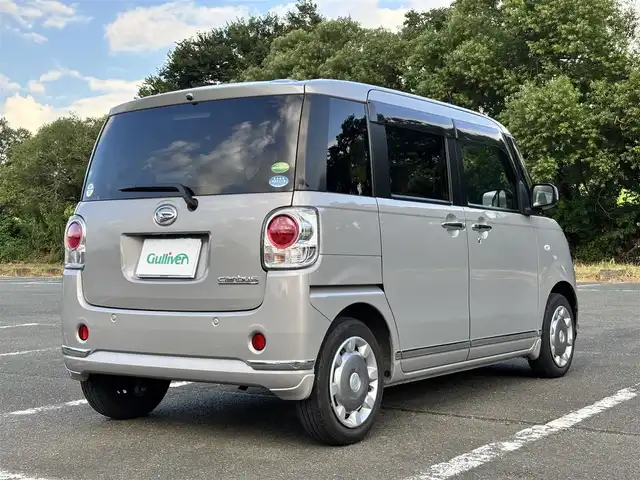 ダイハツ ムーヴ キャンバス X LTD メイクアップ SA Ⅲ 福岡県 2018(平30)年 1万km グレーマイカM ワンオーナー/スマートアシストIII/・衝突警報機能/・衝突回避支援ブレーキ/・誤発進抑制制御機能/・車線逸脱警報機能/・先行車発進お知らせ機能/・オートハイビーム/スマートキー/プッシュスタート/両側パワースライドドア/純正オーディオ/レベライザー/アイドリングストップ/純正フロアゴムマット/保証書・取説・スペアキー