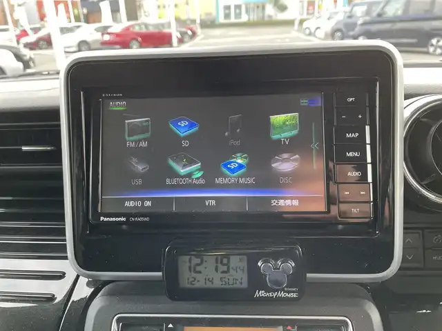 スズキ スペーシア カスタム HYBRID GS 愛媛県 2017(平29)年 5.4万km フェニックスレッドパール プッシュスタート/社外ナビ（CD/DVD/TV/BT/SD）/全方位カメラ/ETC/ドライブレコーダー/片側パワースライドドア/レーンキープアシスト/ヘッドアップディスプレイ/シートヒーター/オートライト/純正アルミホイール