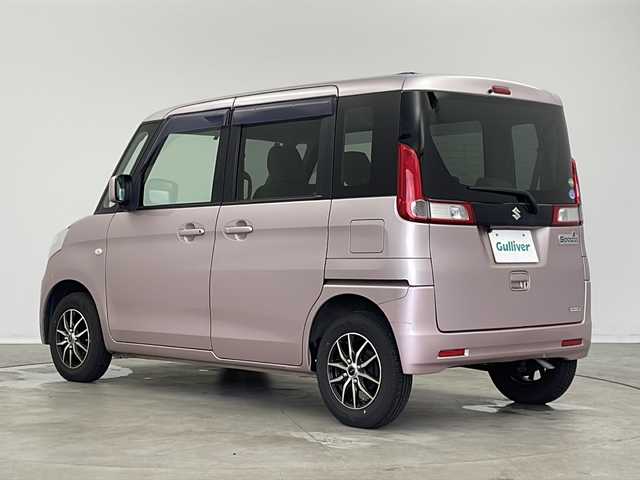 スズキ スペーシア G 新潟県 2015(平27)年 5.5万km イノセントピンクパールメタリック ナビ　/バックカメラ　/両側スライドドア　/アイドリングストップ　/ETC　/スマートキー　/純正フロアマット　/社外１３インチアルミホイール　/CD・DVD・USB・AM・FM