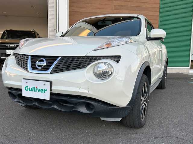 日産 ジューク 15RX 静岡県 2010(平22)年 13.3万km ホワイトパール 純正メモリナビ/ワンセグ/Bluetooth/スマートキー/プッシュスタート/純正フロアマット/オートライト