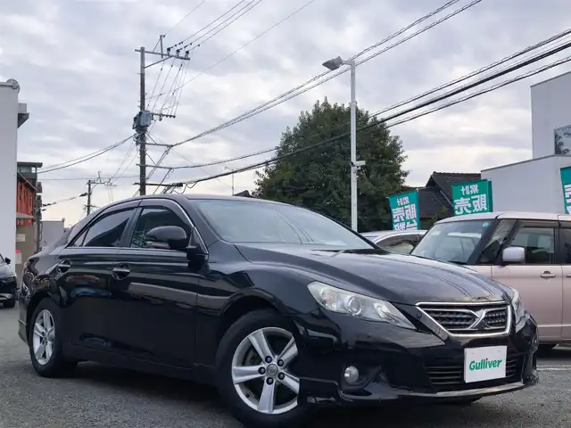 トヨタ マークＸ 250G Sパッケージ リラックス 熊本県 2010(平22)年 8.8万km ブラック 社外7インチナビ（AVN-V02）/【フルセグTV/Bluetooth/CD/DVD】/バックカメラ/パドルシフト/オートLEDライト/ウィンカーミラー/プッシュスタート/スマートキー/ビルトインETC/革巻きステアリング/電格ミラー/純正16インチAW/純正ドアバイザー/ABS/盗難防止装置